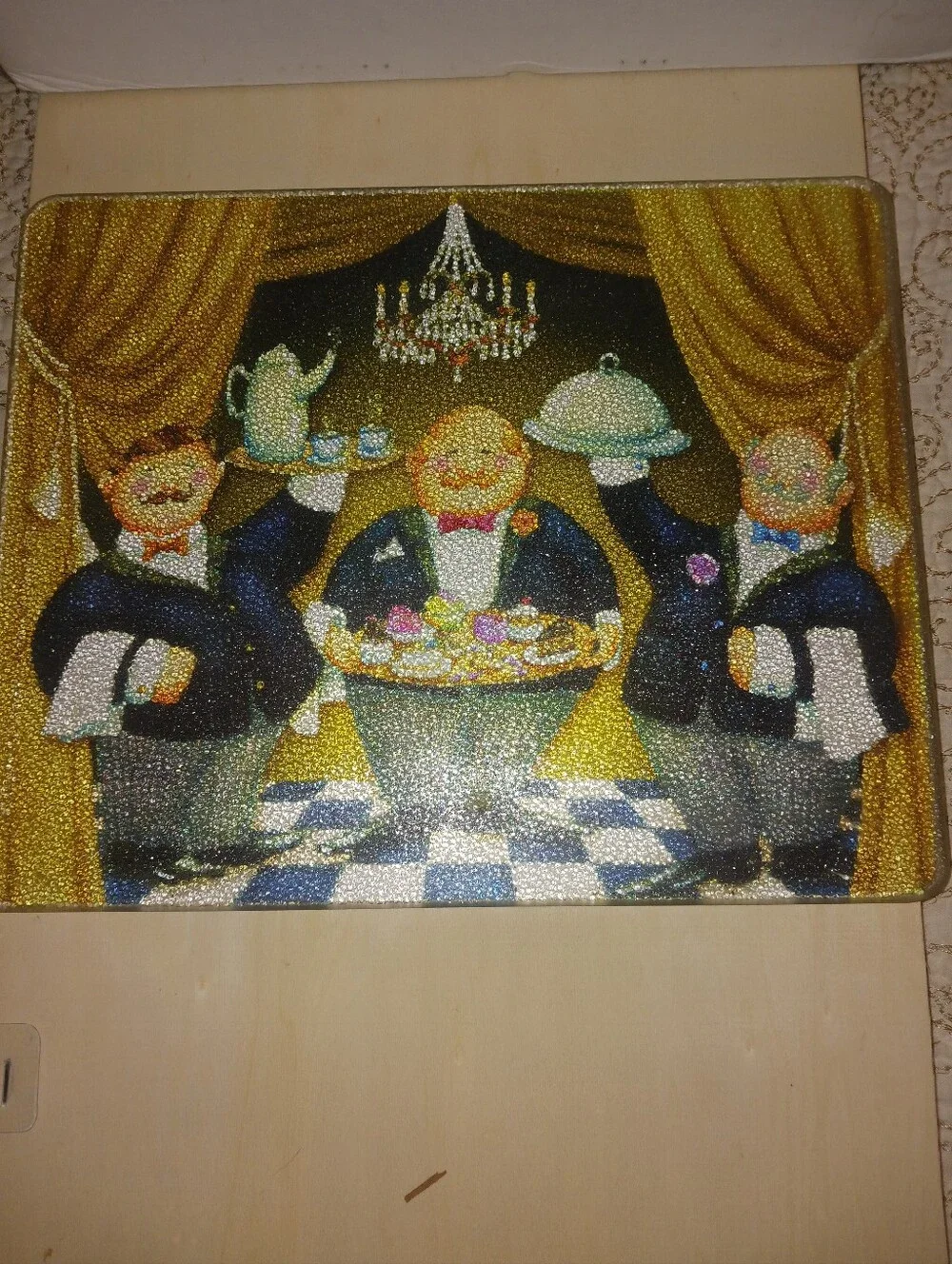 Cute Small Glass Chef Cutting Board